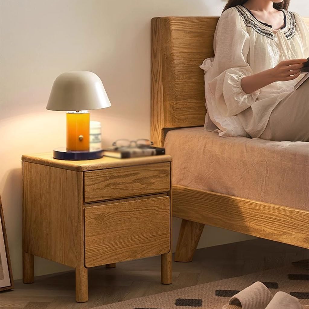 ベッドスタンド 寝室 ベッドサイド 収納キャビネット 無垢材